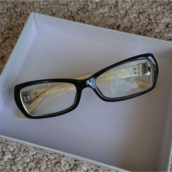 BVLGARI BLACK On yellow MARBLE EYEGLASSES 52-16-135mm - FRAME ONLY - Picture 2 of 11